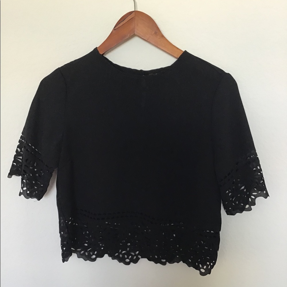 Laser cut crop top